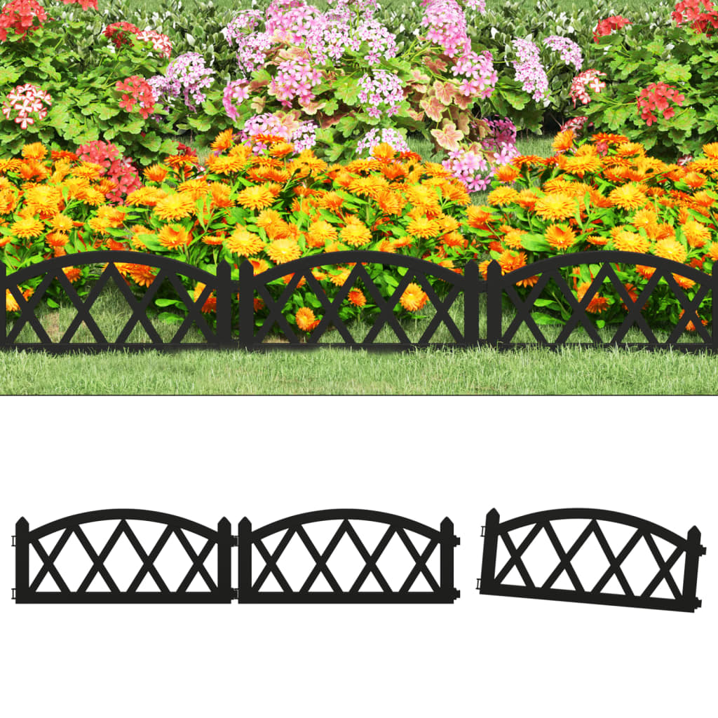 vidaXL Gazonranden 17 st 10 m polypropeen rood