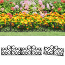vidaXL Lawn Edgings 17 pcs 10 m Polypropylene White