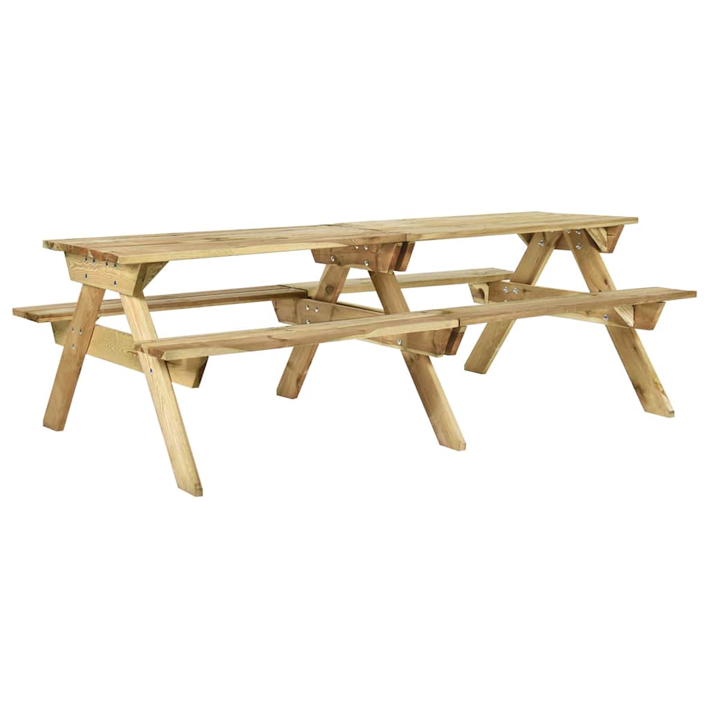 vidaXL Picknicktafel met banken 110x123x73 cm geïmpregneerd grenenhout