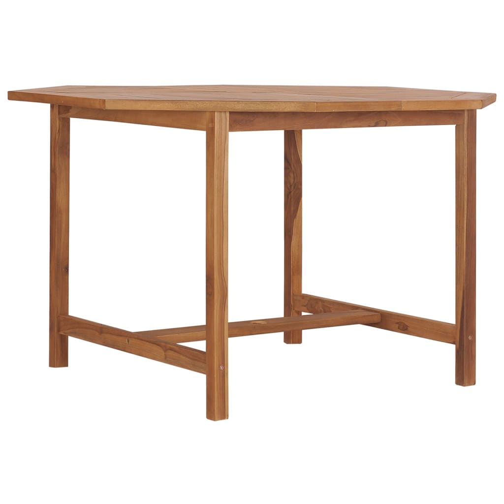 vidaXL Tuintafel Ø110x75 cm massief teakhout