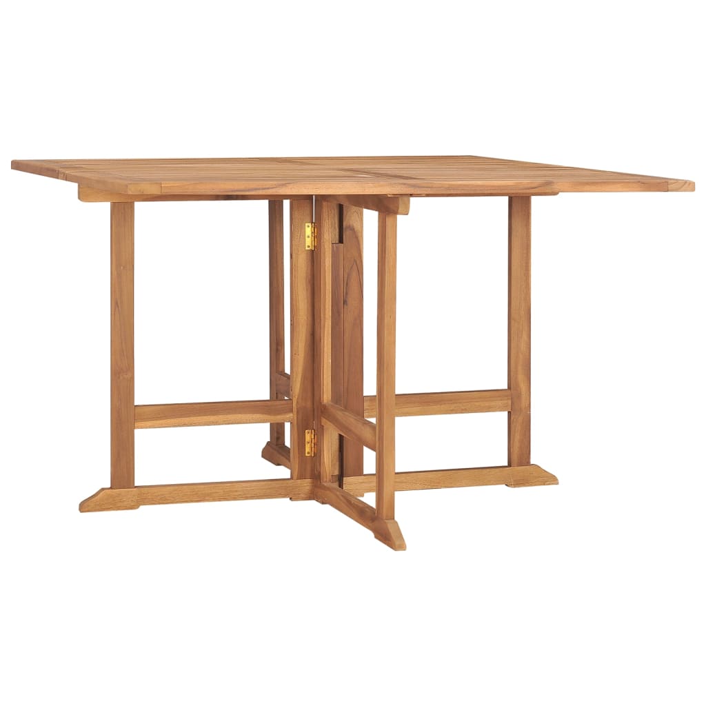 vidaXL Tuintafel inklapbaar Ø110x75 cm massief teakhout