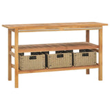 vidaXL Badkamer wastafelkast 74x45x75 cm massief teakhout