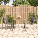 vidaXL 3-delige Tuinset met kussens poly rattan zwart