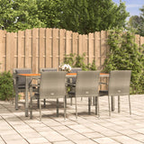 vidaXL 3-delige Tuinset met kussens poly rattan zwart