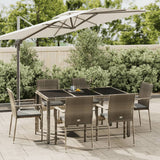 vidaXL 3-delige Tuinset met kussens poly rattan zwart
