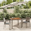 vidaXL 3-delige Tuinset met kussens poly rattan zwart