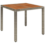 vidaXL 3-delige Tuinset met kussens poly rattan zwart