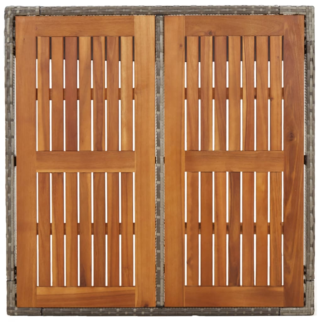 vidaXL 3-delige Tuinset met kussens poly rattan zwart