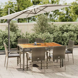 vidaXL 3-delige Tuinset met kussens poly rattan zwart
