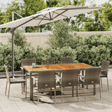 vidaXL 3-delige Tuinset met kussens poly rattan zwart