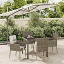 vidaXL 3-Piece Garden Lounge Set with Cushions Poly Rattan Black