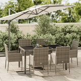 vidaXL 3-Piece Garden Lounge Set with Cushions Poly Rattan Black