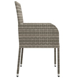 vidaXL 3-Piece Garden Lounge Set with Cushions Poly Rattan Black