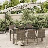 vidaXL 3-Piece Garden Lounge Set with Cushions Poly Rattan Black