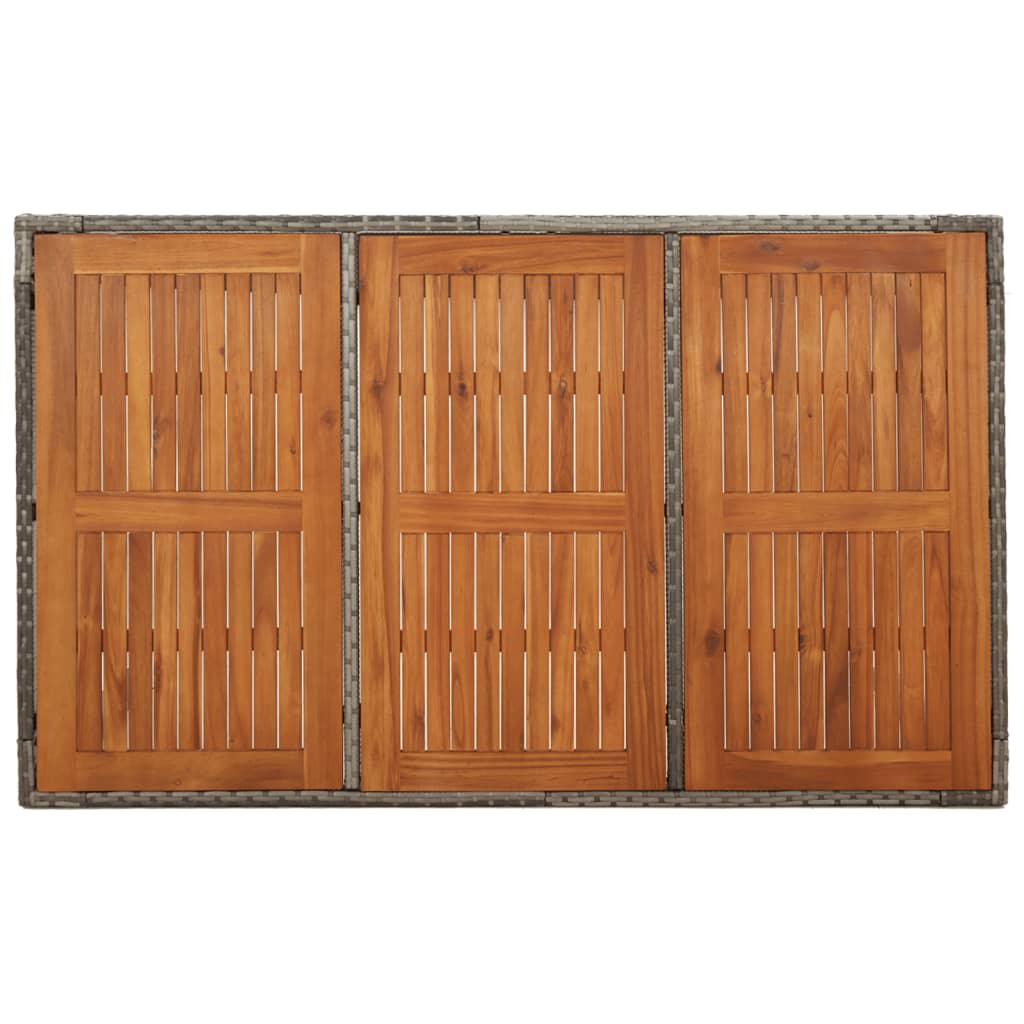vidaXL 3-delige Tuinset met kussens poly rattan zwart