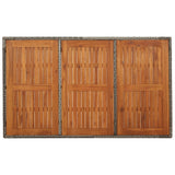 vidaXL 3-delige Tuinset met kussens poly rattan zwart