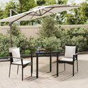 vidaXL 3-delige Tuinset met kussens poly rattan zwart