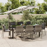 vidaXL 3-delige Tuinset met kussens poly rattan zwart