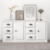 vidaXL Sideboards 2 pcs engineered wood white