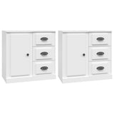 vidaXL Sideboards 2 pcs engineered wood white