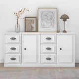 vidaXL Sideboards 2 pcs engineered wood white