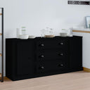 vidaXL Dressoirs 3 st bewerkt hout wit