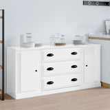 vidaXL Dressoirs 3 st bewerkt hout wit