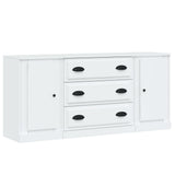 vidaXL Dressoirs 3 st bewerkt hout wit