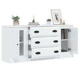 vidaXL Dressoirs 3 st bewerkt hout wit