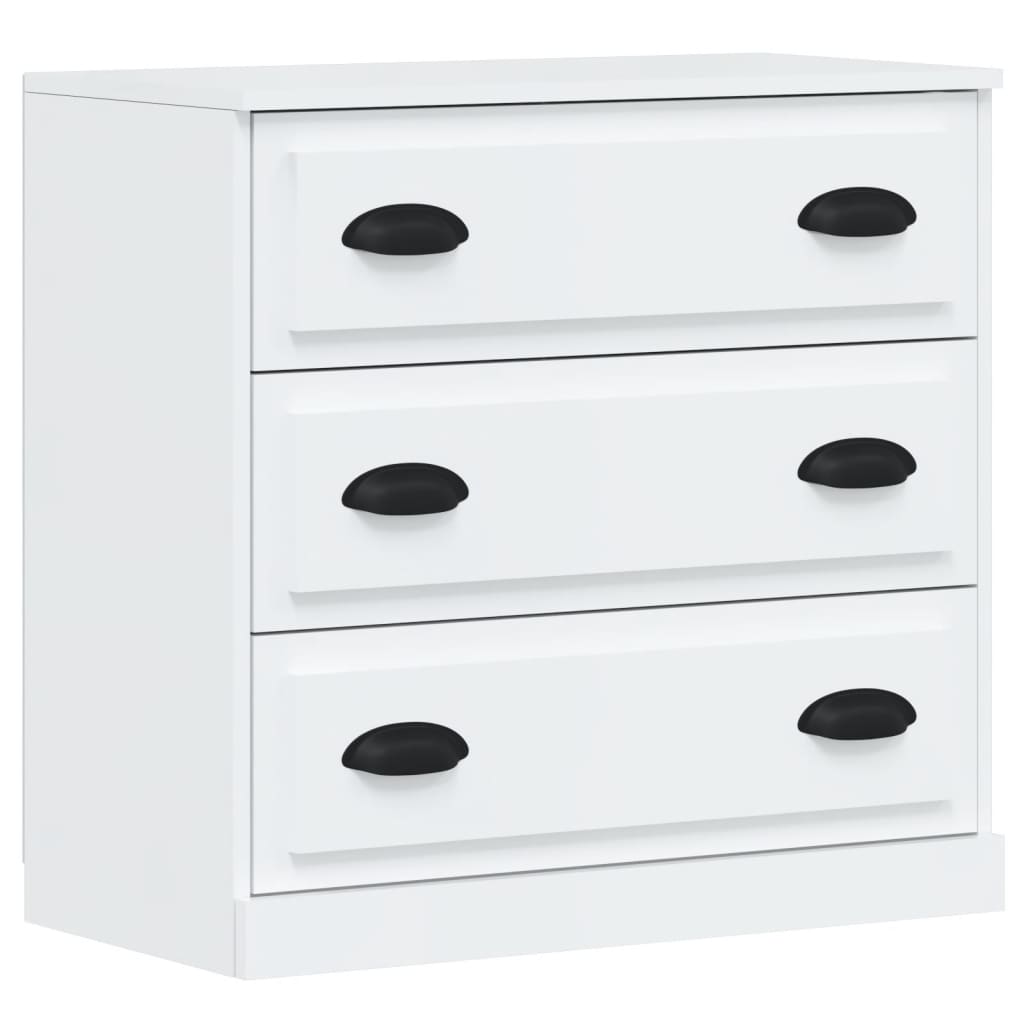 vidaXL Dressoirs 3 st bewerkt hout wit
