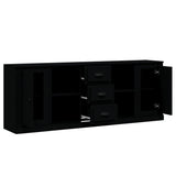 vidaXL Dressoirs 3 st bewerkt hout wit