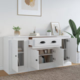 vidaXL Sideboards 3 pcs engineered wood white
