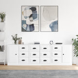 vidaXL Sideboards 3 pcs engineered wood white