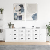 vidaXL Sideboards 3 pcs engineered wood white