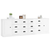 vidaXL Sideboards 3 pcs engineered wood white