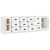 vidaXL Sideboards 3 pcs engineered wood white