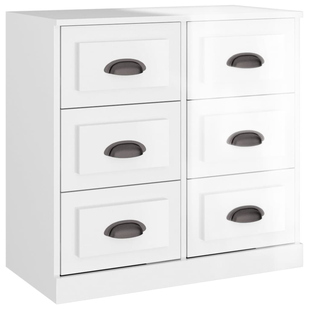 vidaXL Sideboards 3 pcs engineered wood white