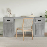 vidaXL Bureau met kast bewerkt hout wit