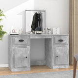 vidaXL Kaptafel met spiegel 130x50x132,5 cm wit