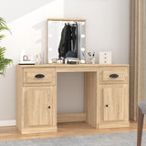 vidaXL Kaptafel met LED-verlichting 130x50x132,5 cm sonoma eikenkleur