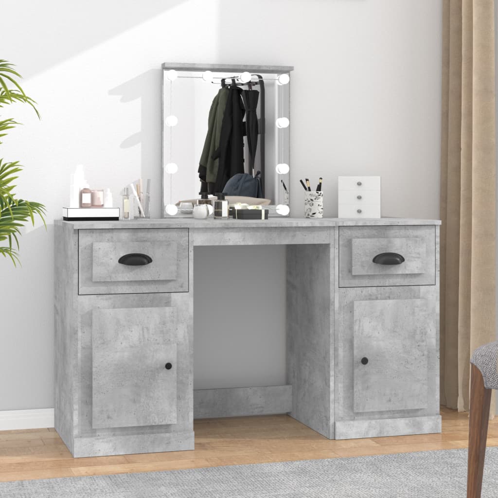 vidaXL Kaptafel met LED-verlichting 130x50x132,5 cm sonoma eikenkleur