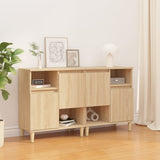vidaXL Dressoirs 2 st 60x35x70 cm bewerkt hout wit
