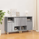 vidaXL Dressoirs 2 st 60x35x70 cm bewerkt hout wit