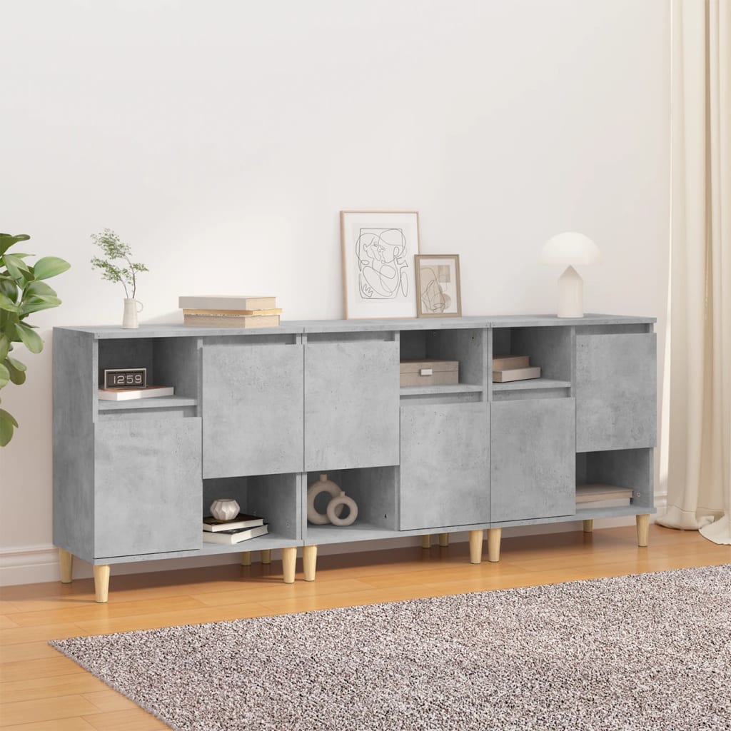 vidaXL Dressoirs 2 st 60x35x70 cm bewerkt hout wit