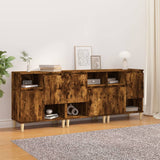 vidaXL Dressoirs 2 st 60x35x70 cm bewerkt hout wit