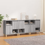 vidaXL Dressoirs 2 st 60x35x70 cm bewerkt hout wit