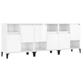 vidaXL Dressoirs 2 st 60x35x70 cm bewerkt hout wit