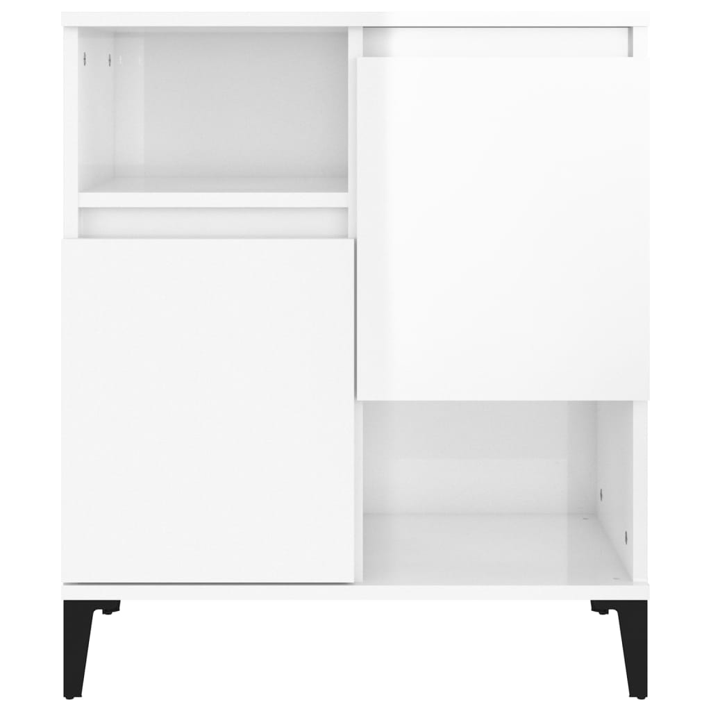 vidaXL Dressoirs 2 st 60x35x70 cm bewerkt hout wit
