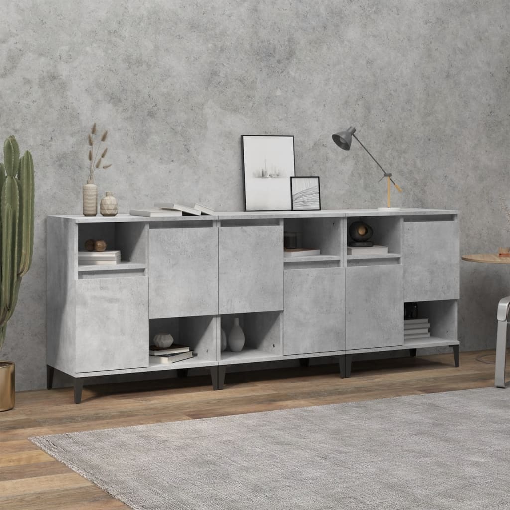 vidaXL Dressoirs 2 st 60x35x70 cm bewerkt hout wit