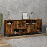 vidaXL Dressoirs 2 st 60x35x70 cm bewerkt hout wit